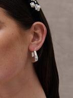 Square Crush Earrings - Sterling Silver Plated