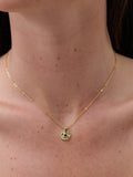 Onyx Gemstone Necklace - 18K Gold Plated