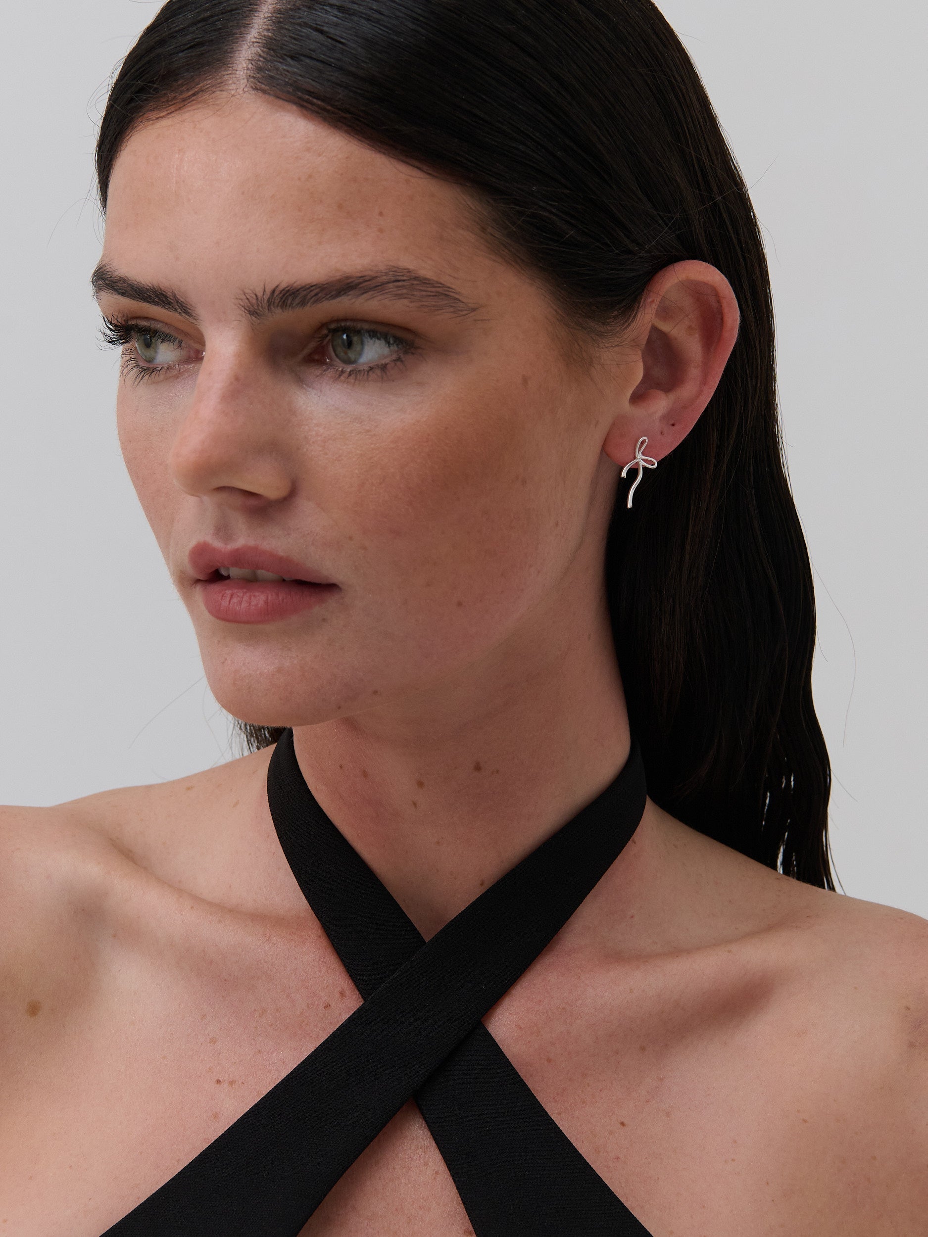 Maison Bow Sterling Silver Earrings