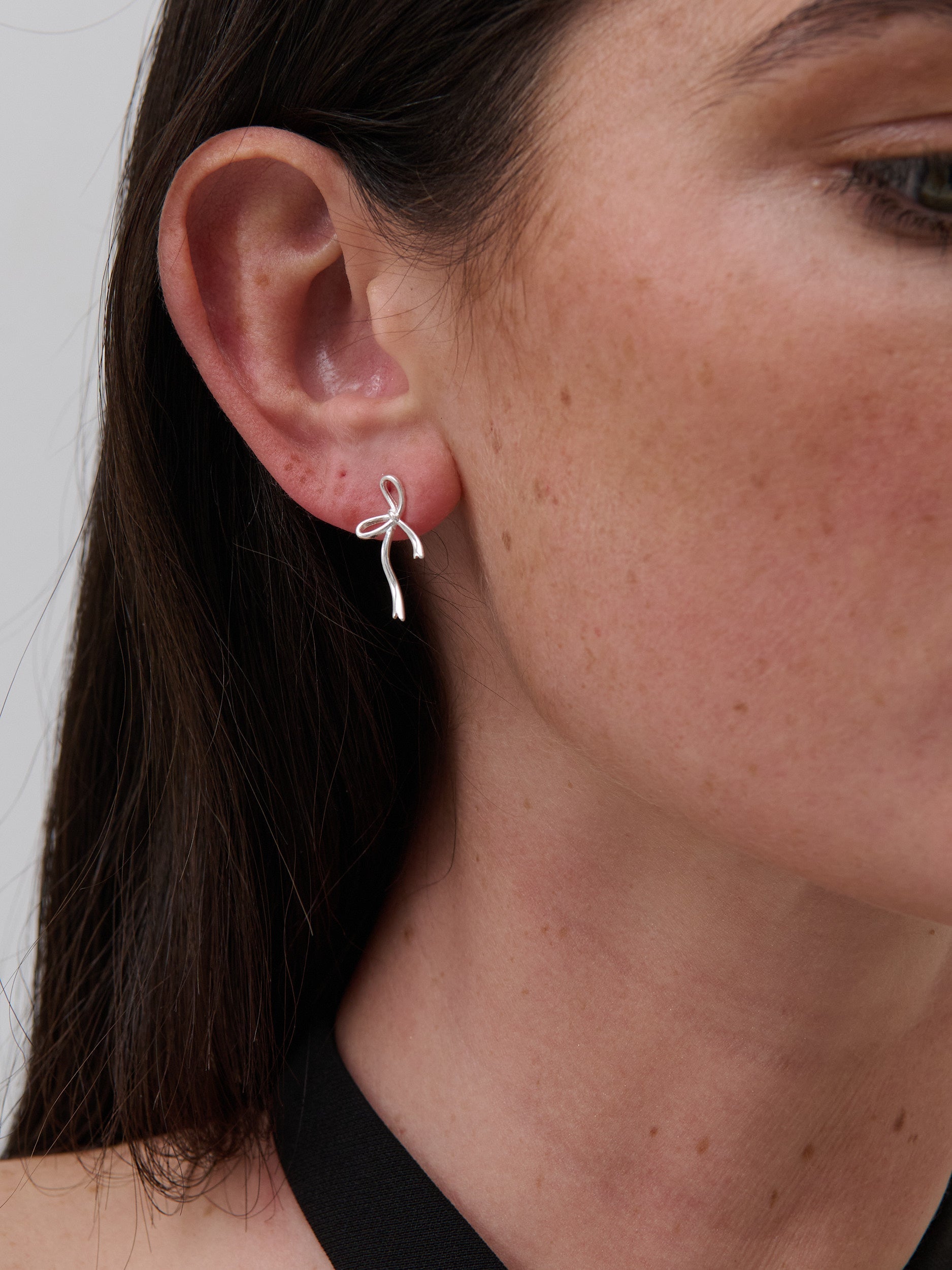 Maison Bow Sterling Silver Earrings
