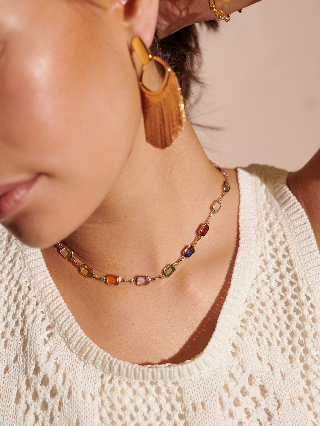 Sorrento Vivid Gem Necklace - 18K Gold Plated