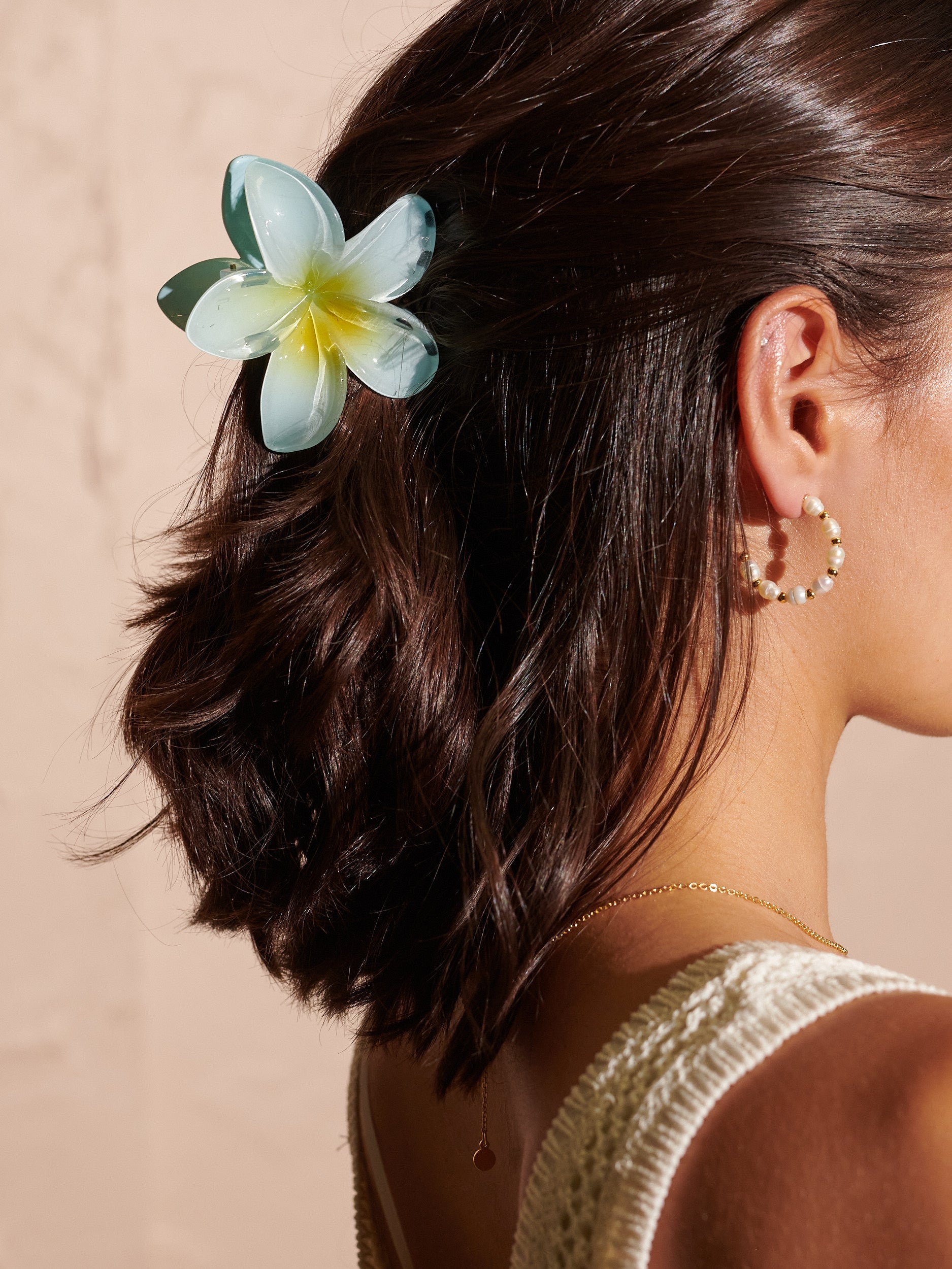 Aloha Flower Claw Clips
