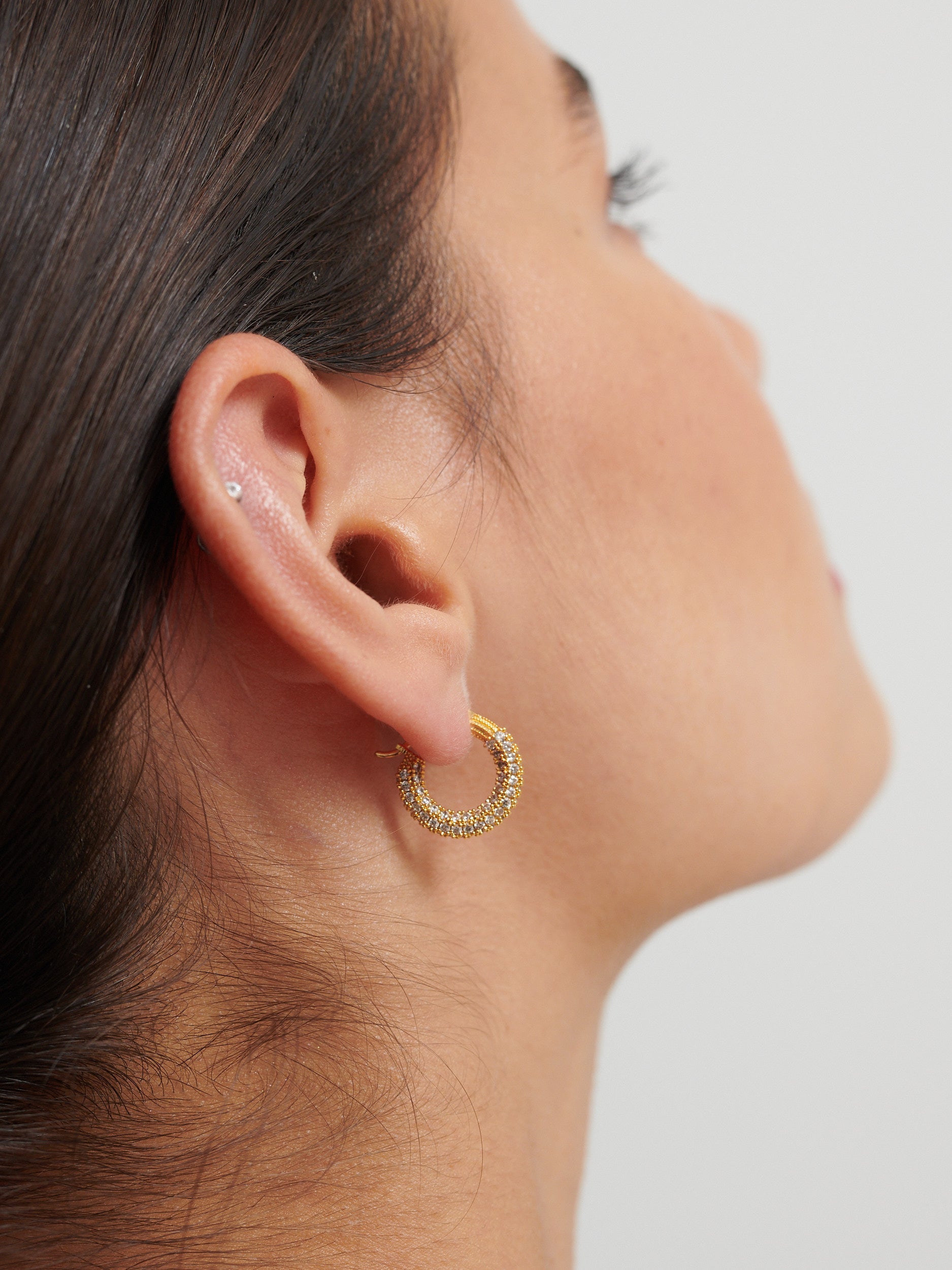 Aimee Embellished Earrings in 18K Gold Plated