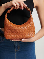 Cleo Woven Handbag - Tan