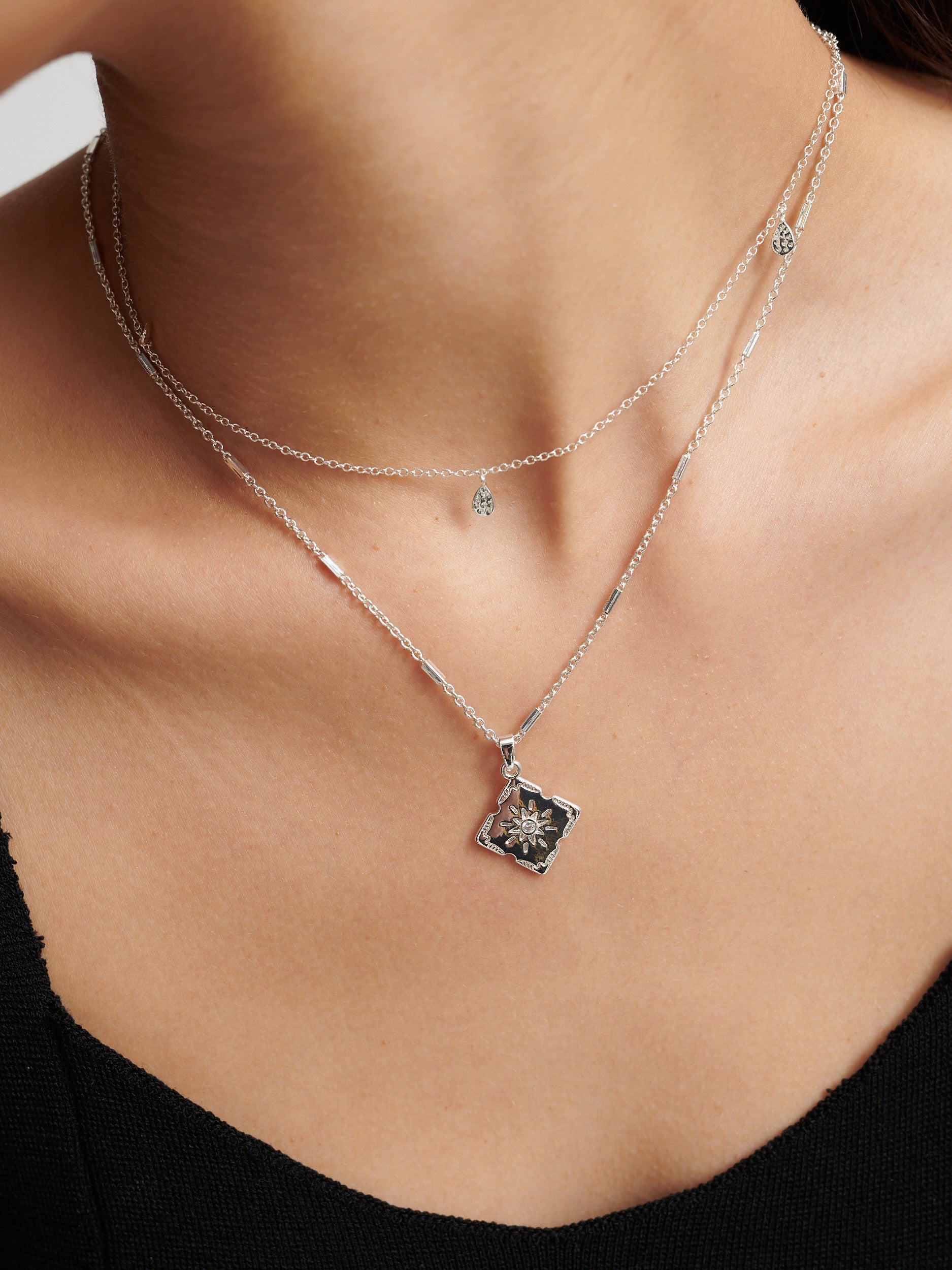 Lori Charm Necklace - Silver Plated