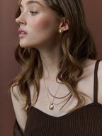 Victoria Matte 18K Gold Plated Earrings