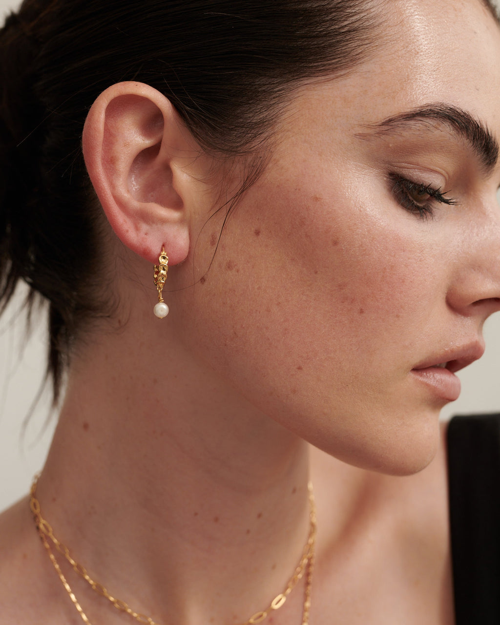 Vintage Pearl Drop 18K Gold Plated Earrings
