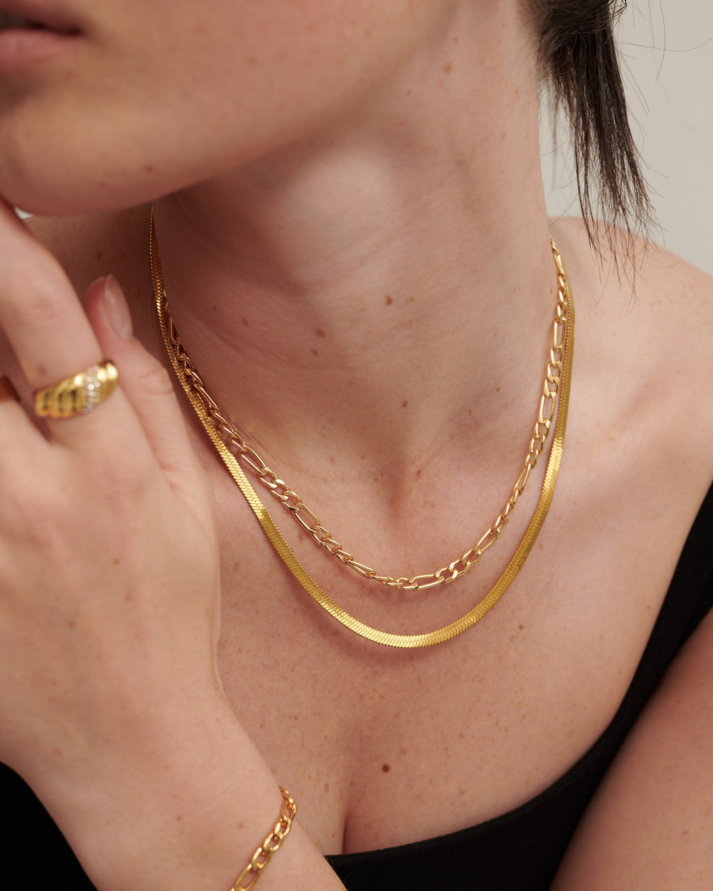 4mm Snake Necklace - 18K Gold Plated