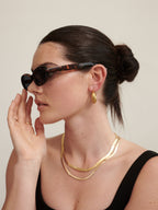 5mm Snake Necklace - 18K Gold Plated