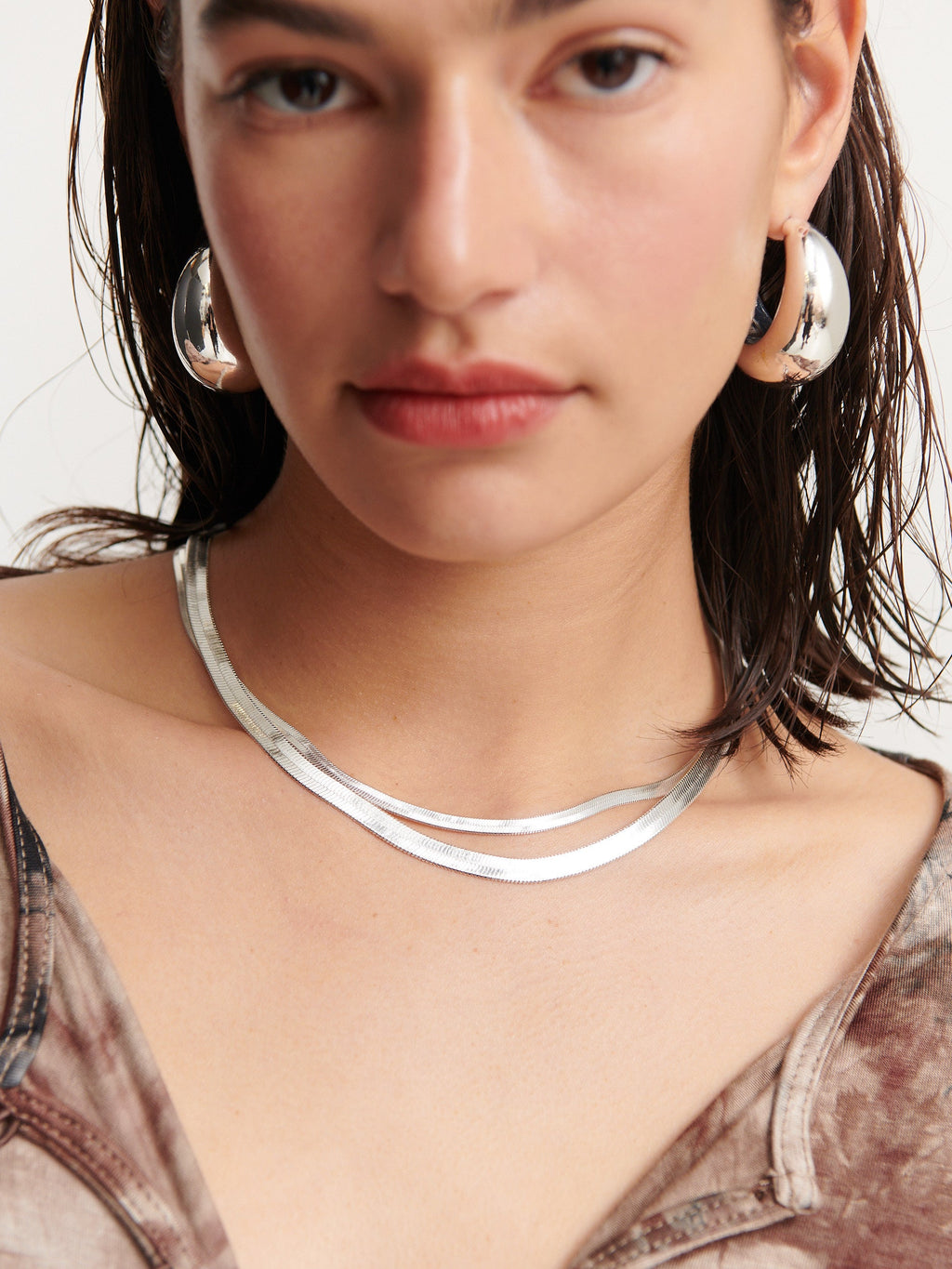 5mm Snake Chain Necklace - Silver Plated