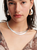 5mm Snake Chain Necklace - Silver Plated