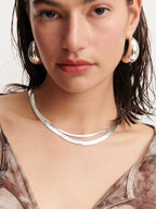 5mm Snake Chain Necklace - Silver Plated