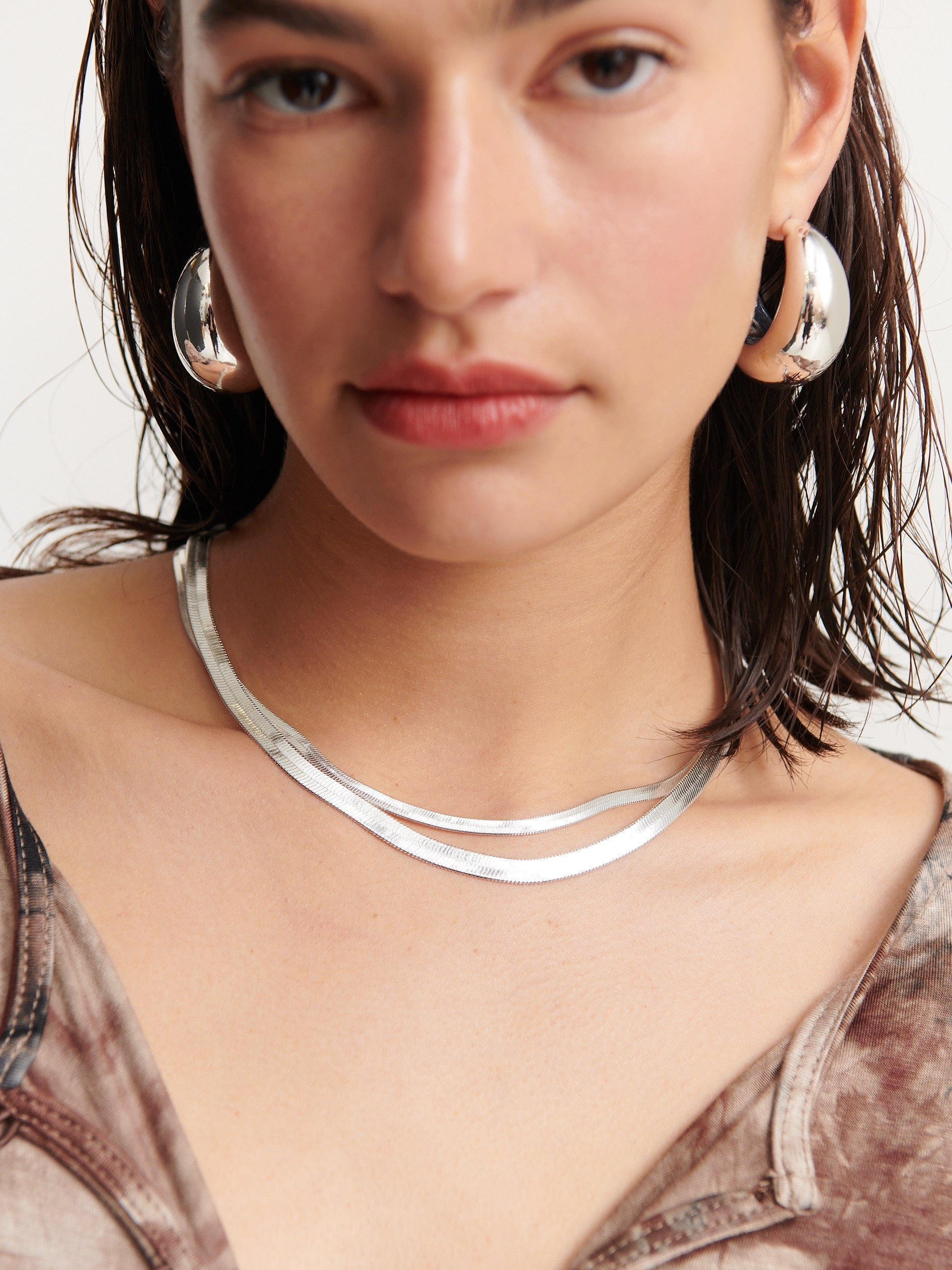 5mm Snake Chain Necklace - Silver Plated