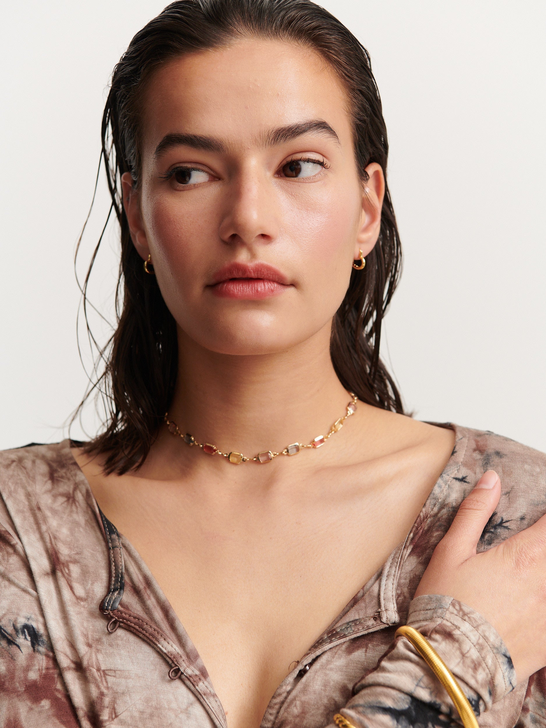 Sorrento Gem Necklace - 18K Gold Plated