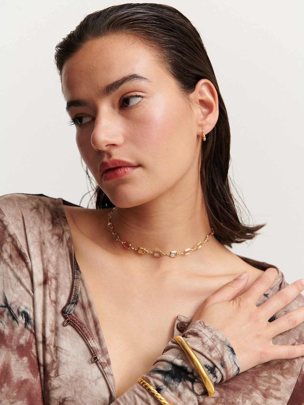 Sorrento Gem Necklace - 18K Gold Plated