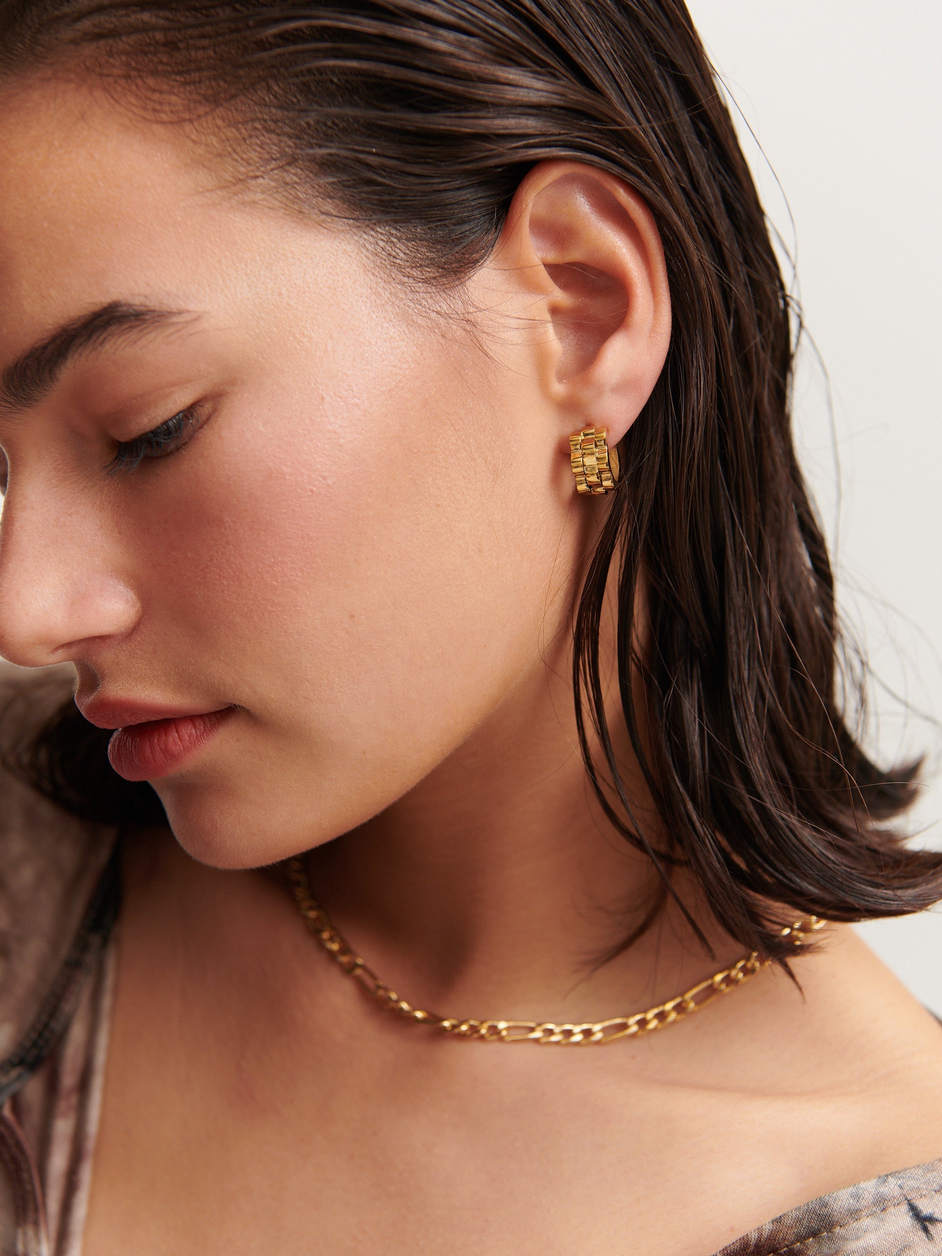 Ripple 18K Gold Plated Earrings