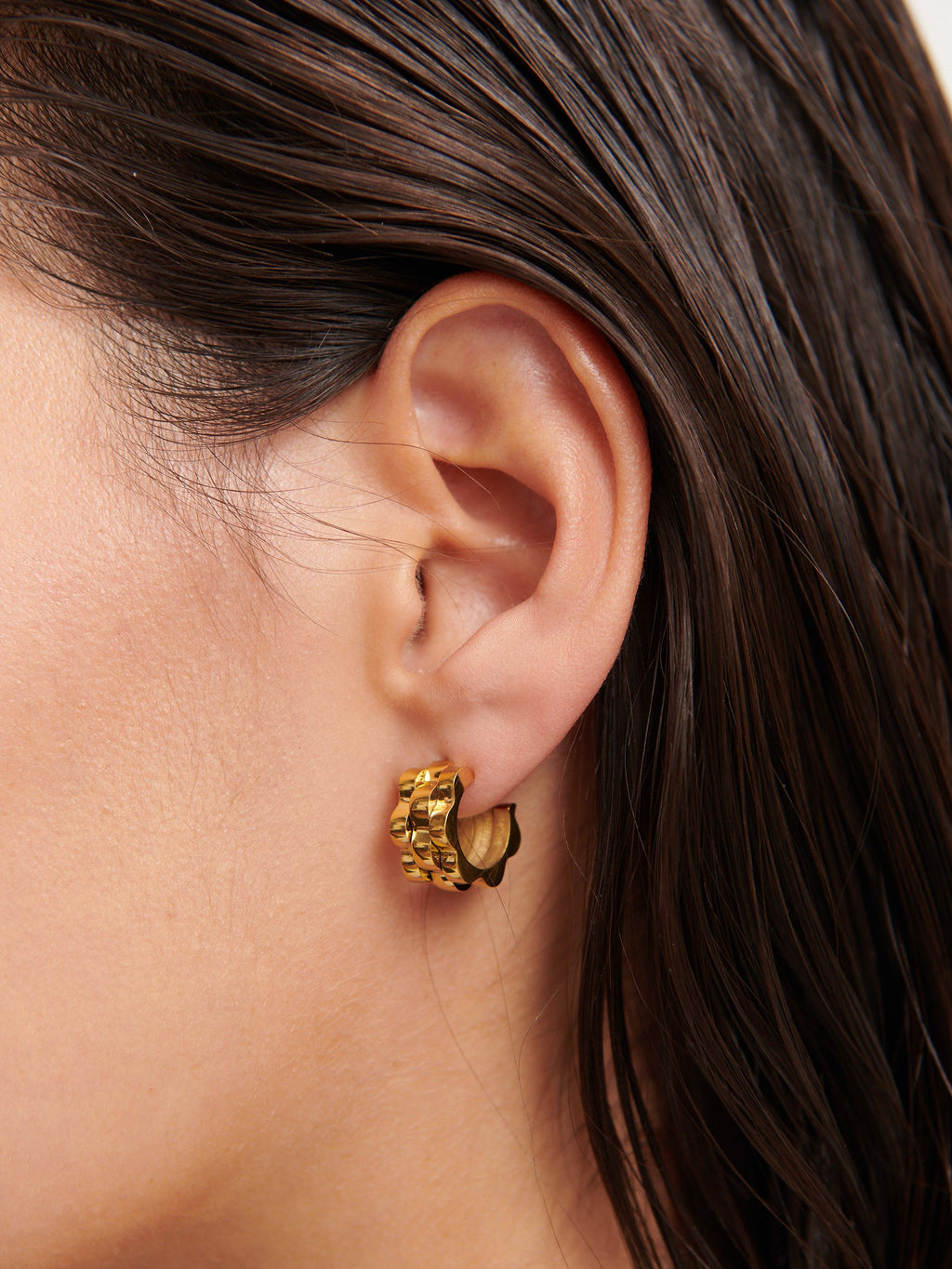 Ripple 18K Gold Plated Earrings