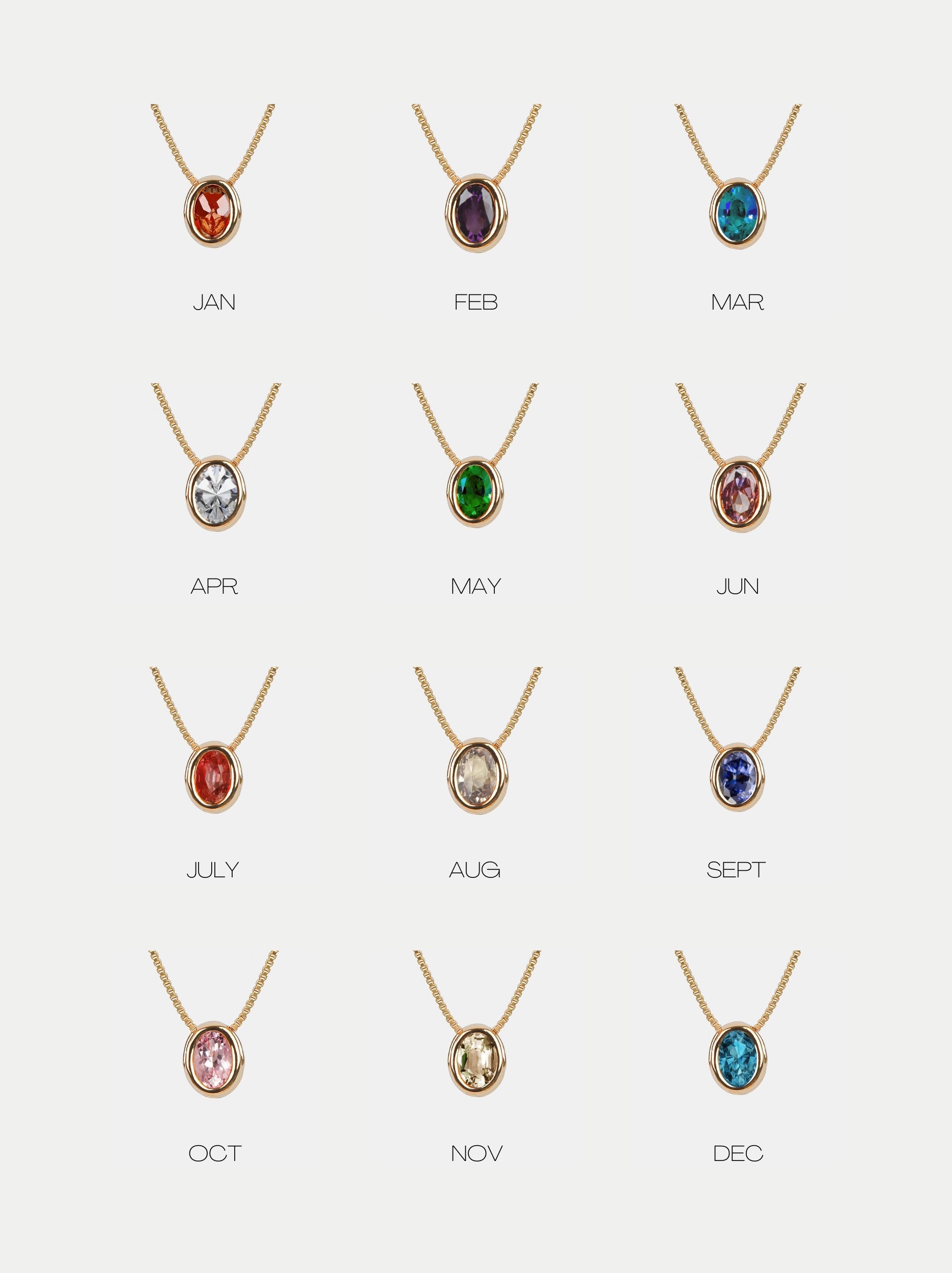 Aurora Birthstone Necklace