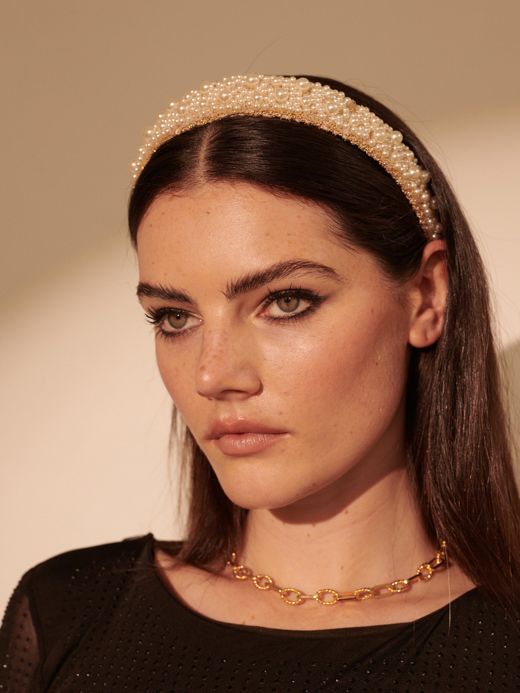 Bianca Pearl Beaded Headband