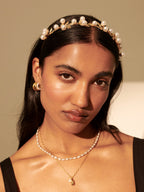 Tiana Pearl Leaf Statement Headband
