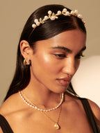 Tiana Pearl Leaf Statement Headband
