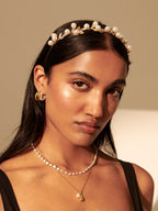 Tiana Pearl Leaf Statement Headband