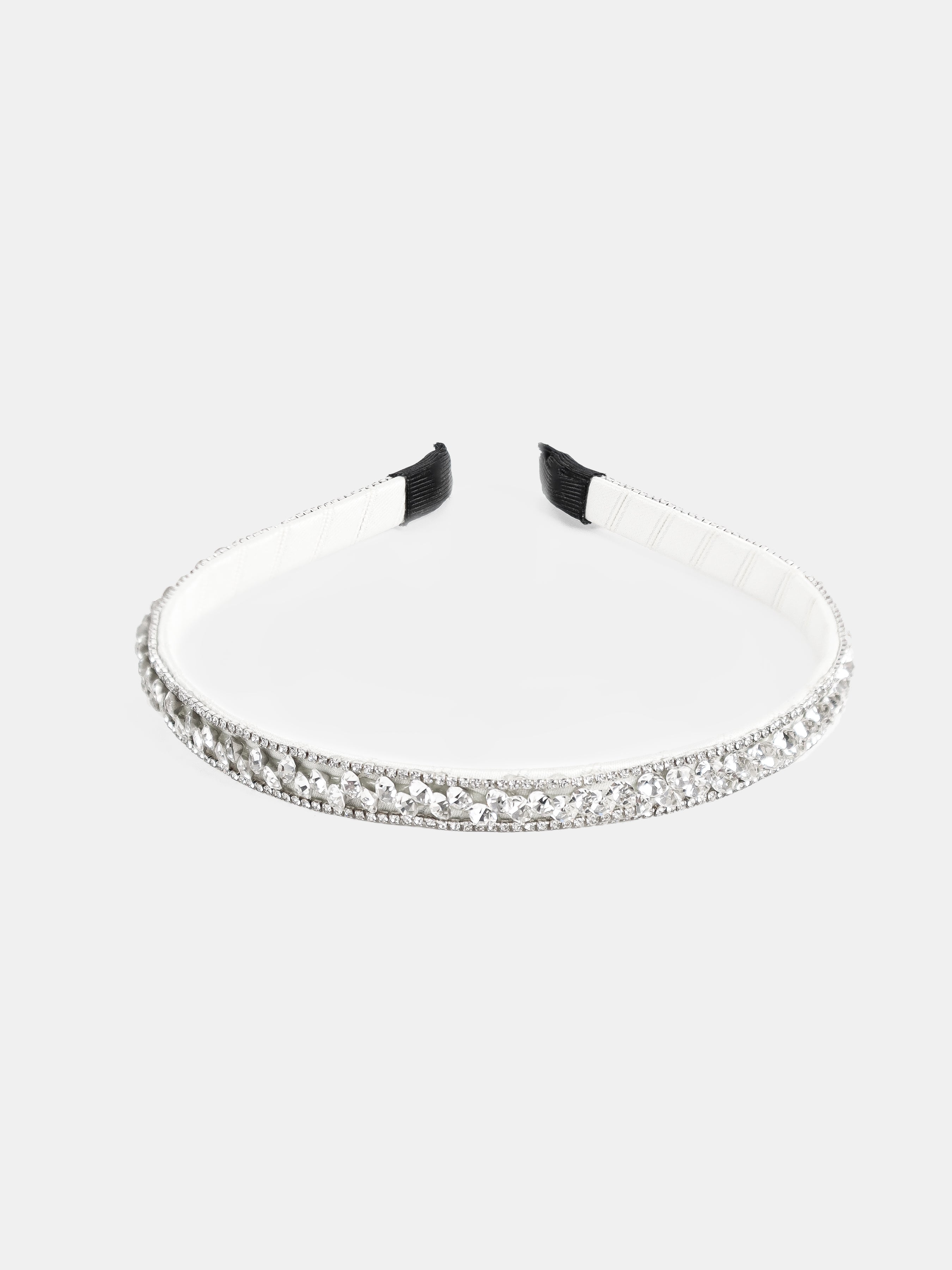 Olivia Silver Crystal Statement Headband