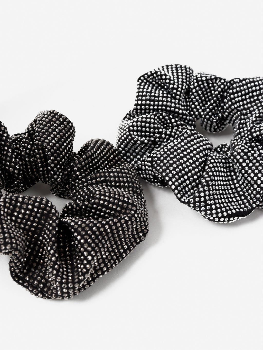 Rhinestone Statement Scrunchie in Black