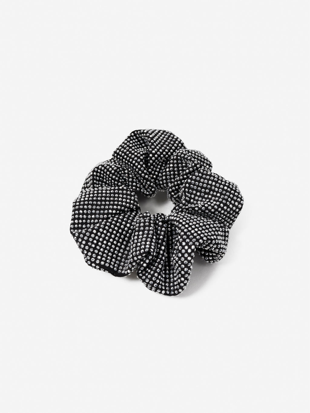Rhinestone Statement Scrunchie in Silver