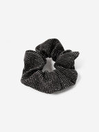 Rhinestone Statement Scrunchie in Black