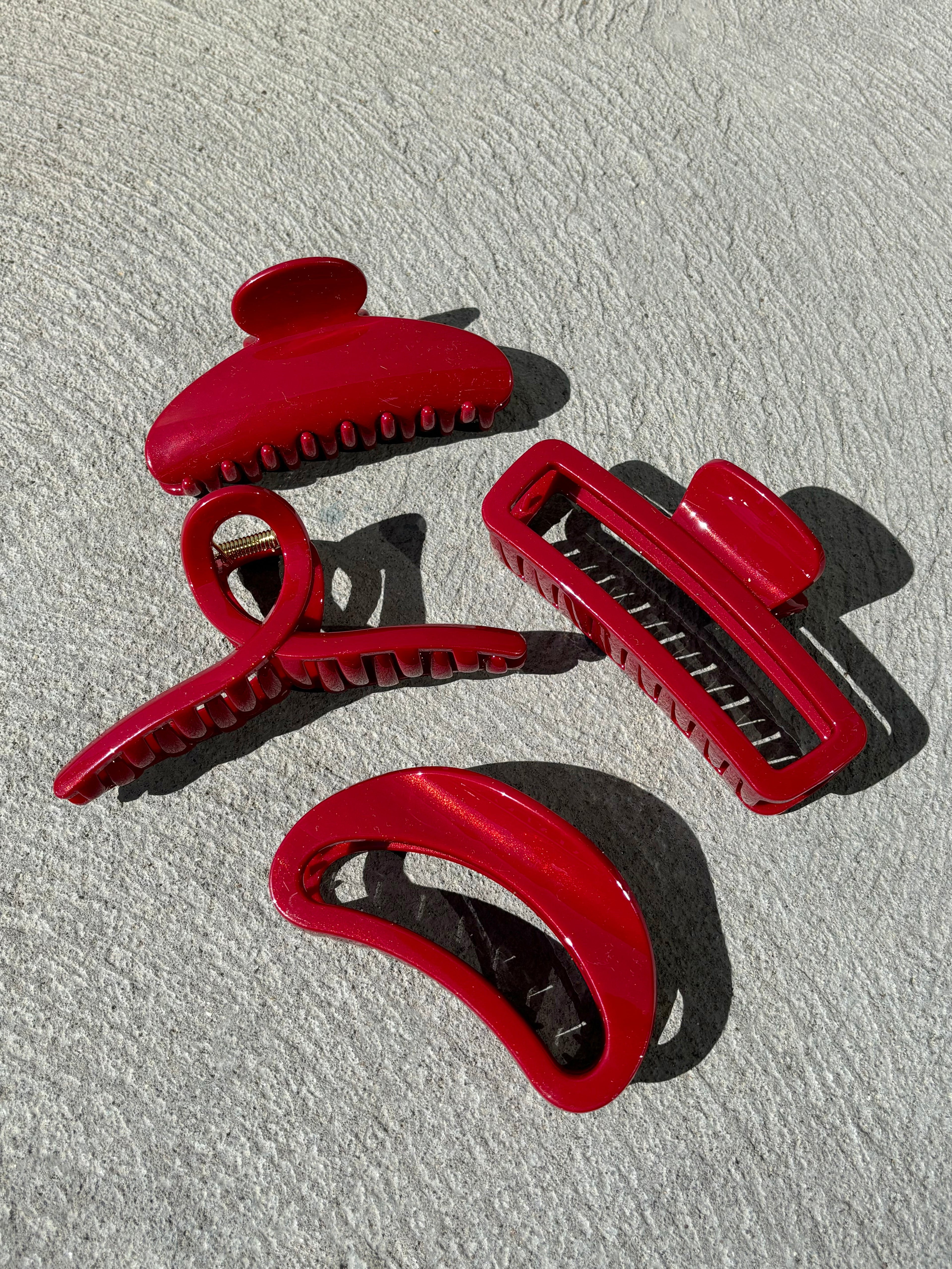 Ruby Hair Claw Clip