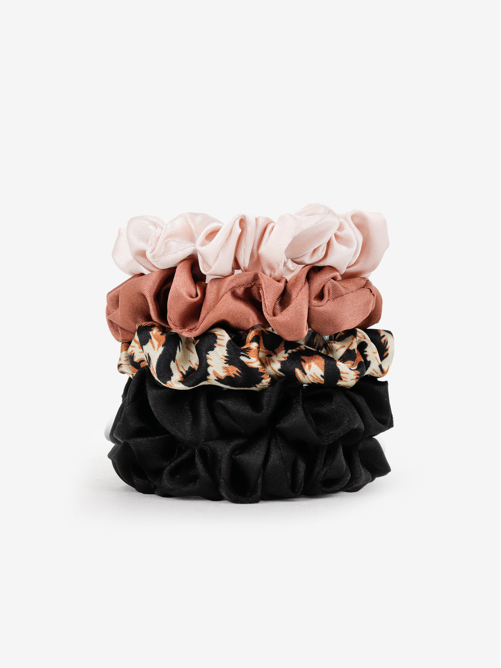 Leopard Mini Scrunchies 5 Pack Set