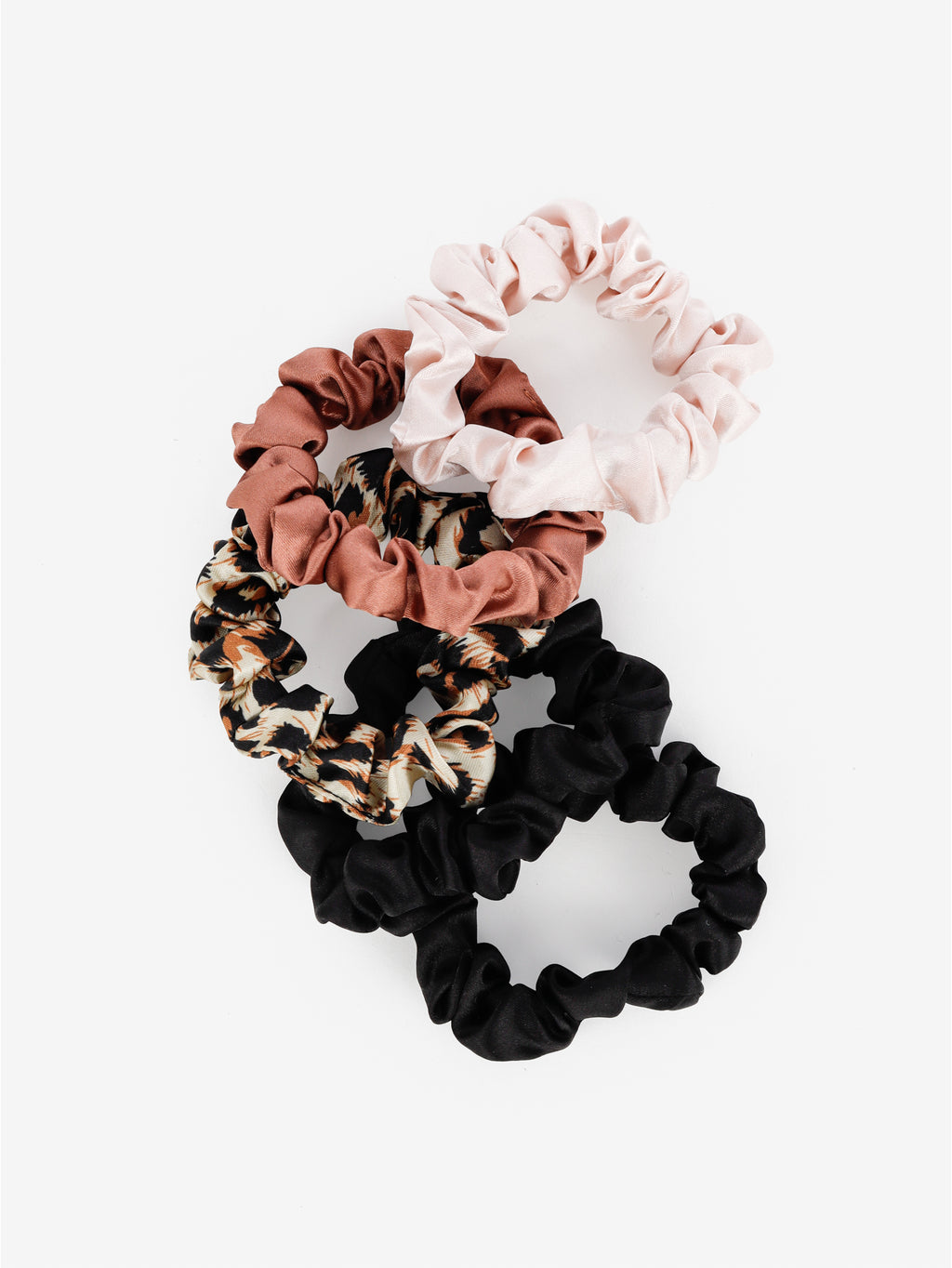 Leopard Mini Scrunchies 5 Pack Set