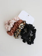 Leopard Mini Scrunchies 5 Pack Set
