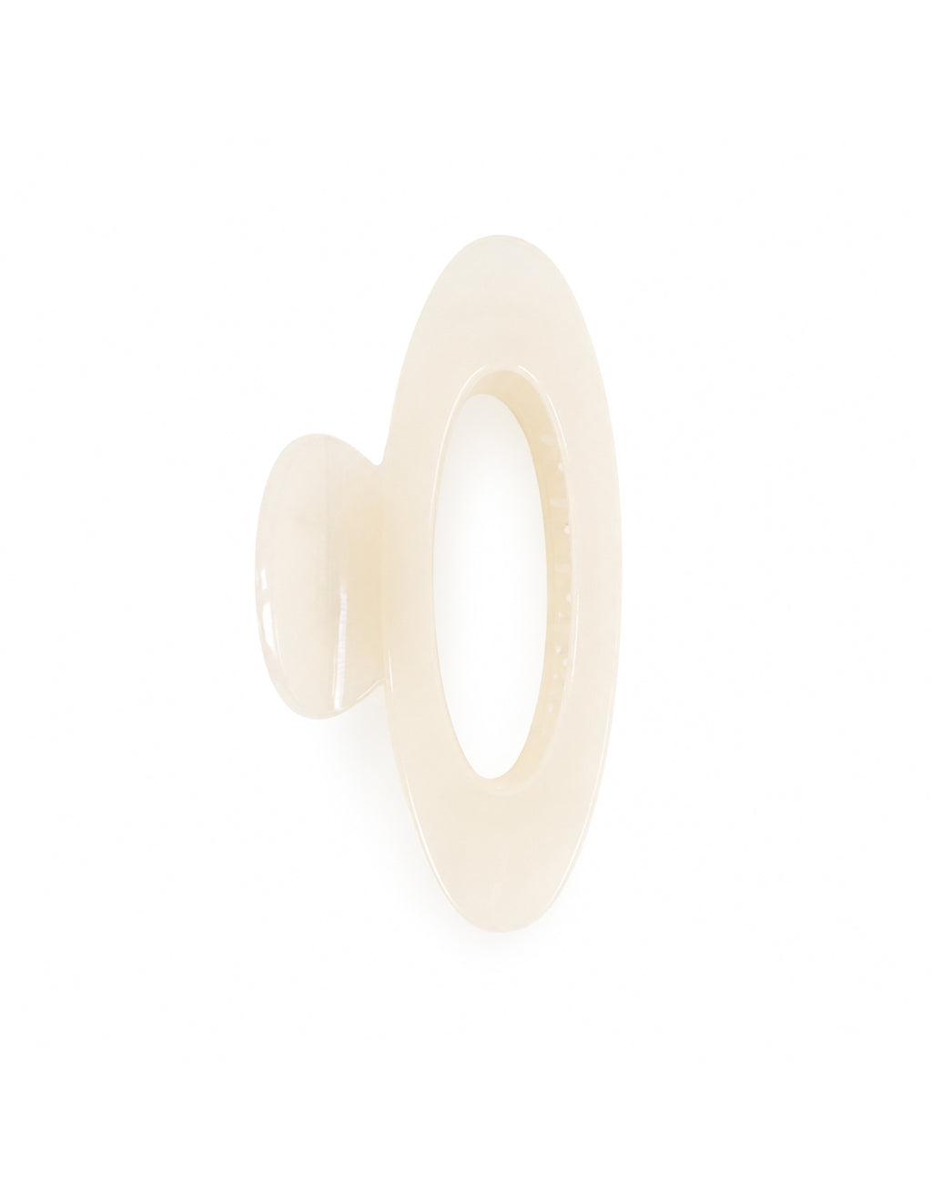 Rue Oval Hair Claw Clip - Cream