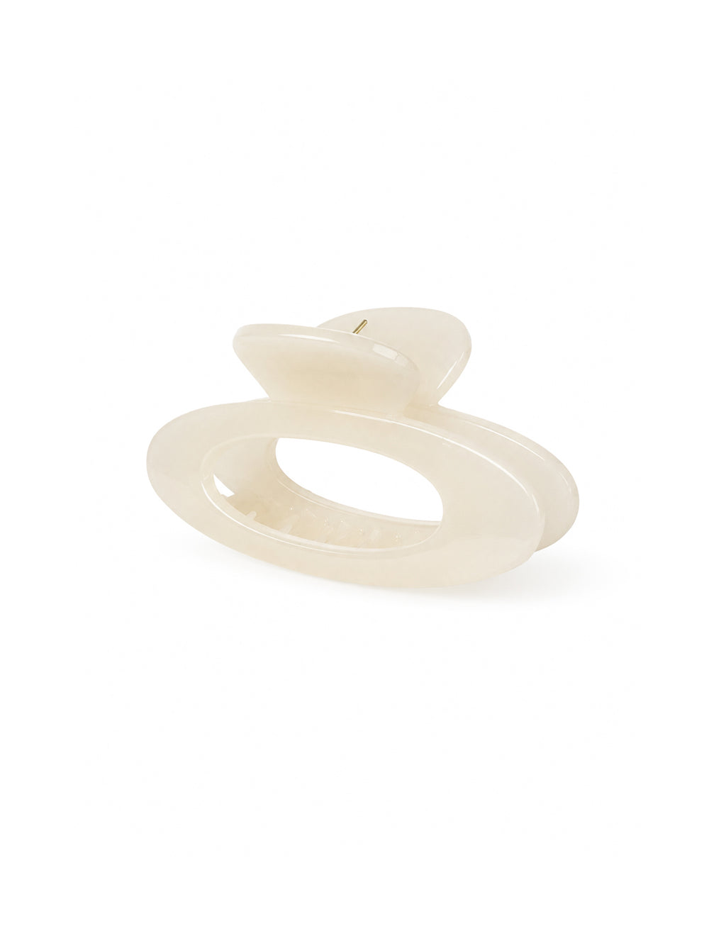 Rue Oval Hair Claw Clip - Cream