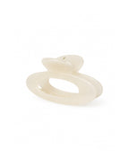 Rue Oval Hair Claw Clip - Cream