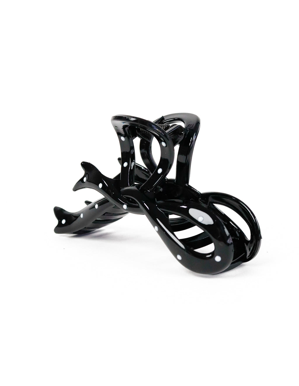 Brenda Ribbon Hair Claw Clip - Black