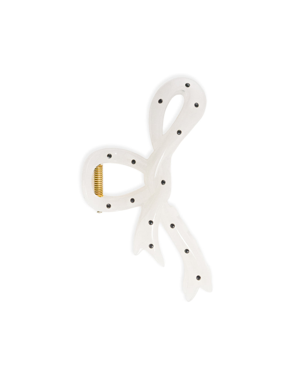Brenda Ribbon Hair Claw Clip - White
