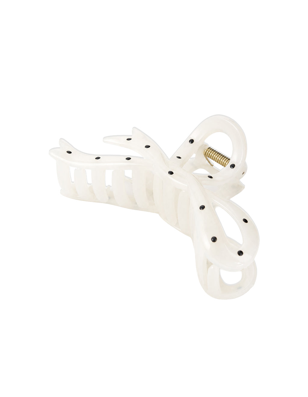 Brenda Ribbon Hair Claw Clip - White