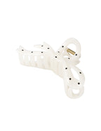 Brenda Ribbon Hair Claw Clip - White