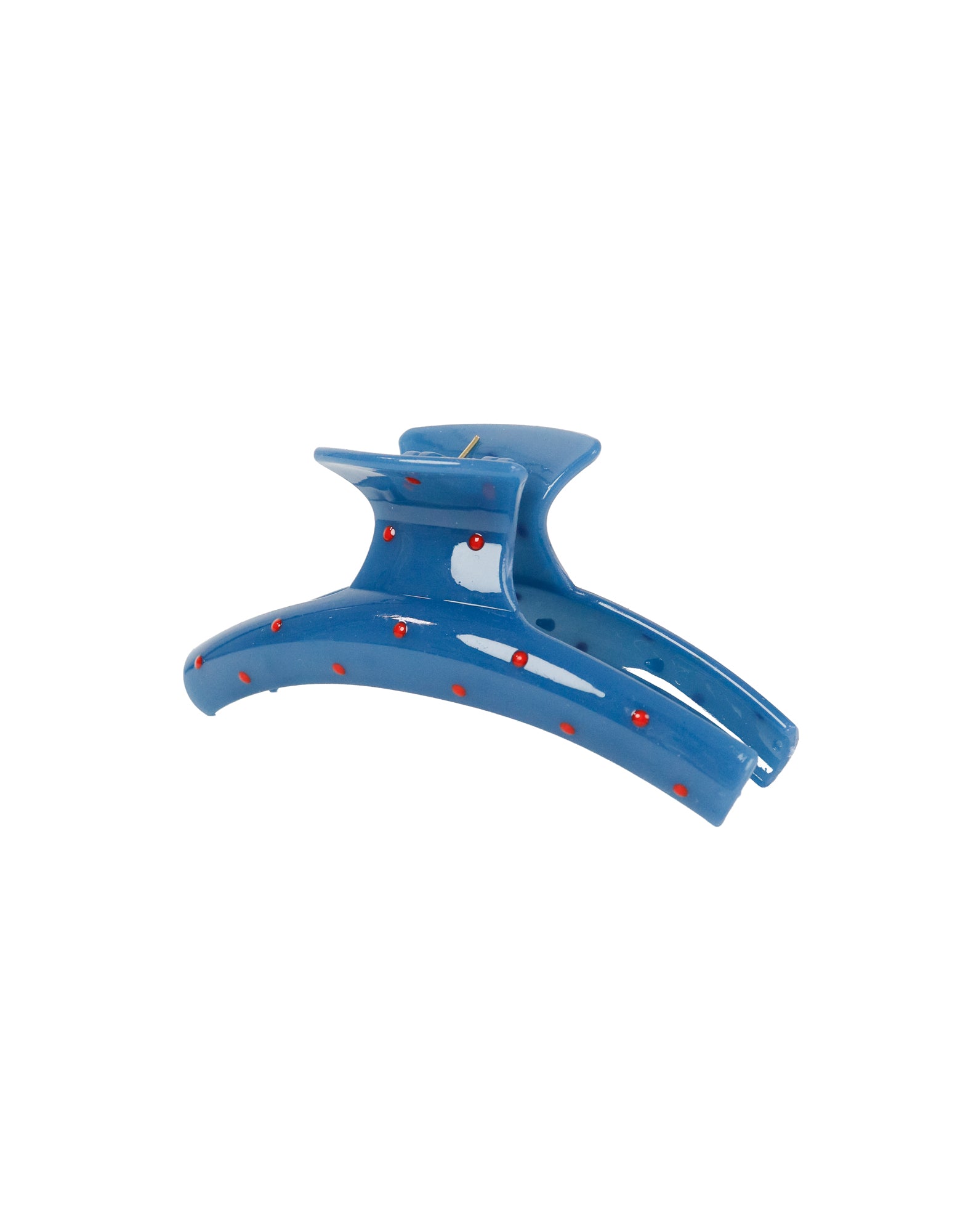 Kourtney Polka Dot Hair Claw Clip - Blue