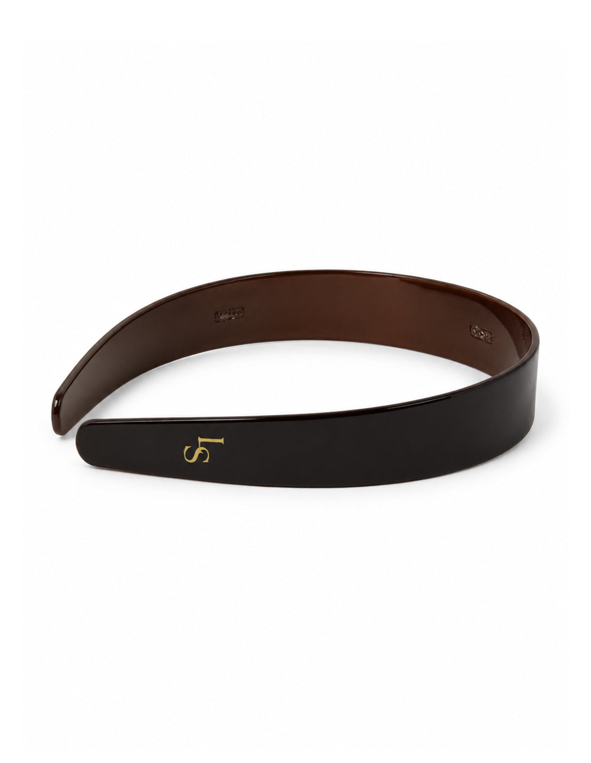 Adina Glossy Resin Headband - Brown