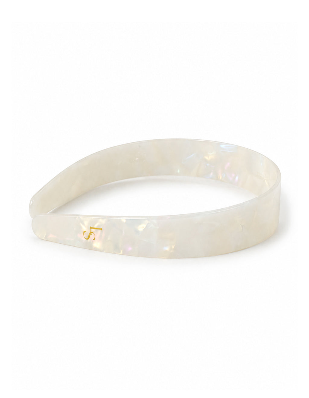 Adina Glossy Resin Headband - Ivory
