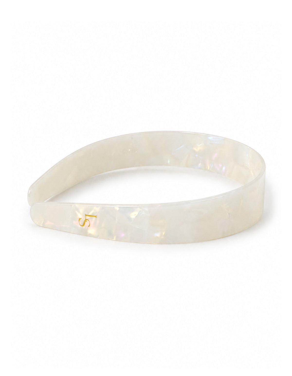 Adina Glossy Resin Headband - Ivory