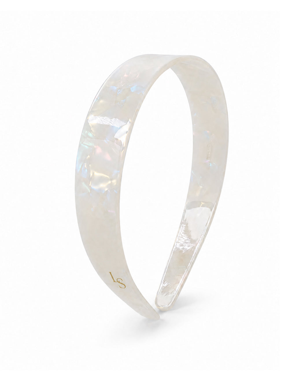 Adina Glossy Resin Headband - Ivory