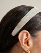 Adina Glossy Resin Headband - Ivory