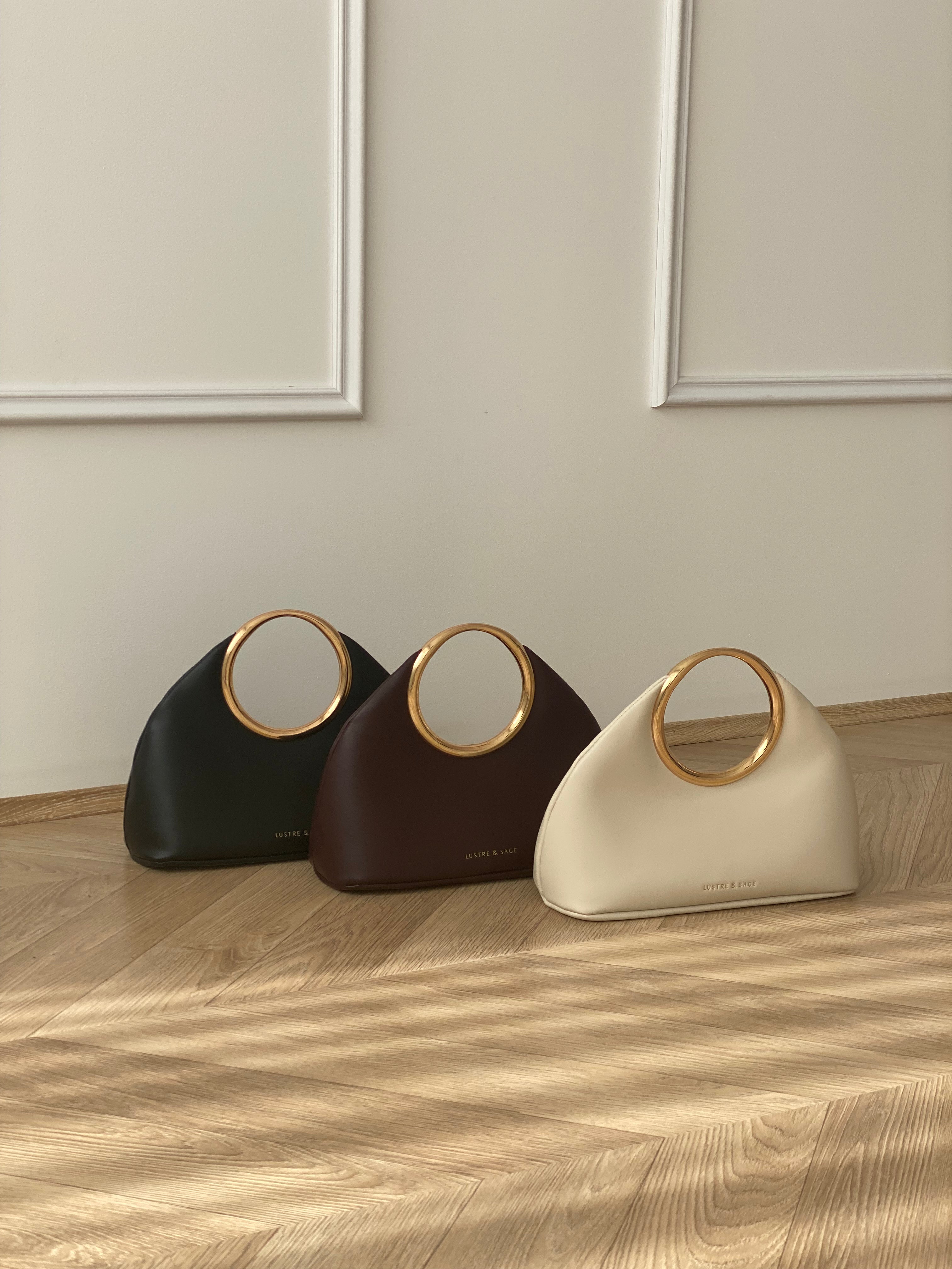 Hailey Statement Handle Bag - White