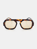 Retro Aviator Sunglasses - Dark Tort