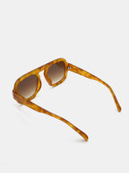Retro Aviator Sunglasses - Vintage Tort
